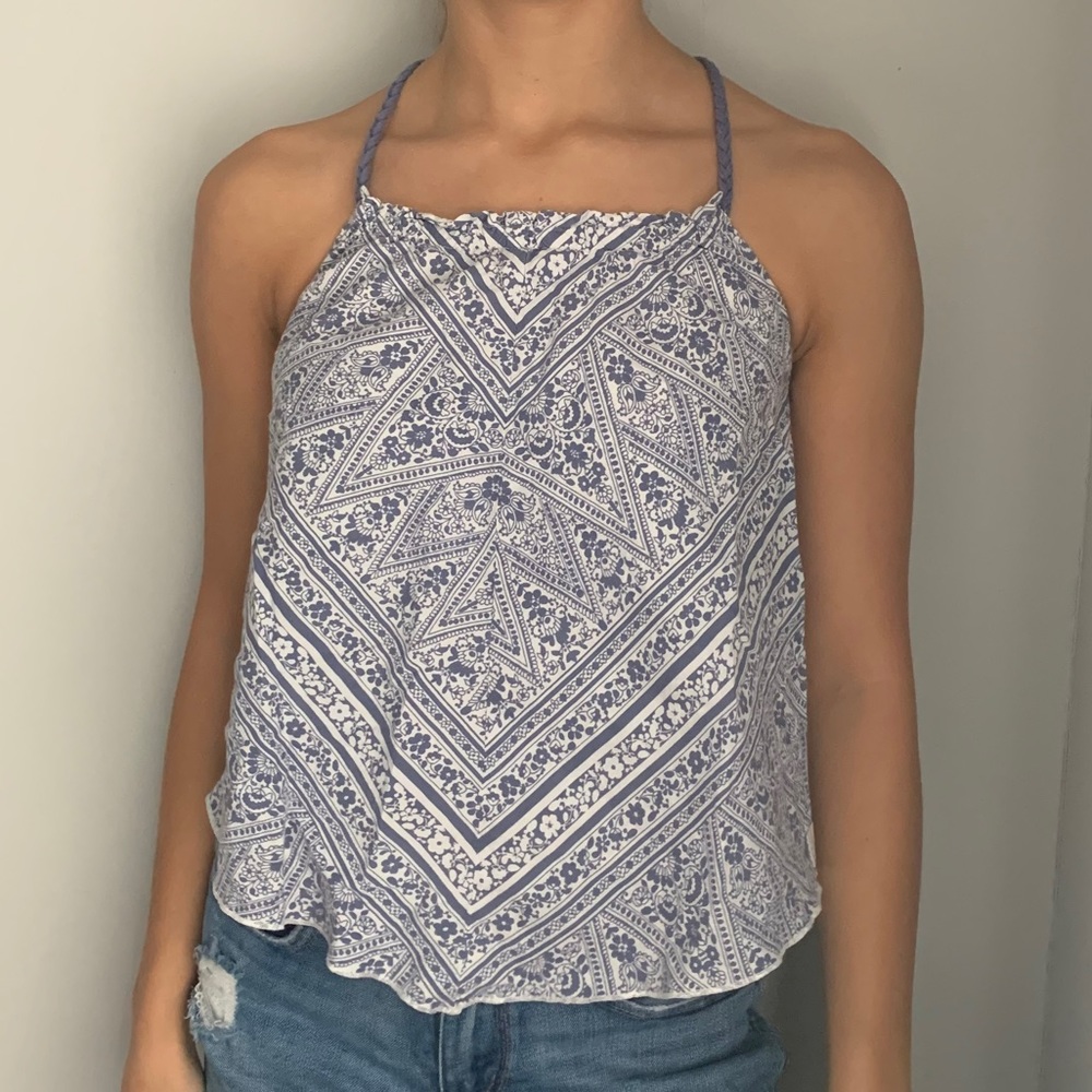 Bandana Tank Top with Braided Straps